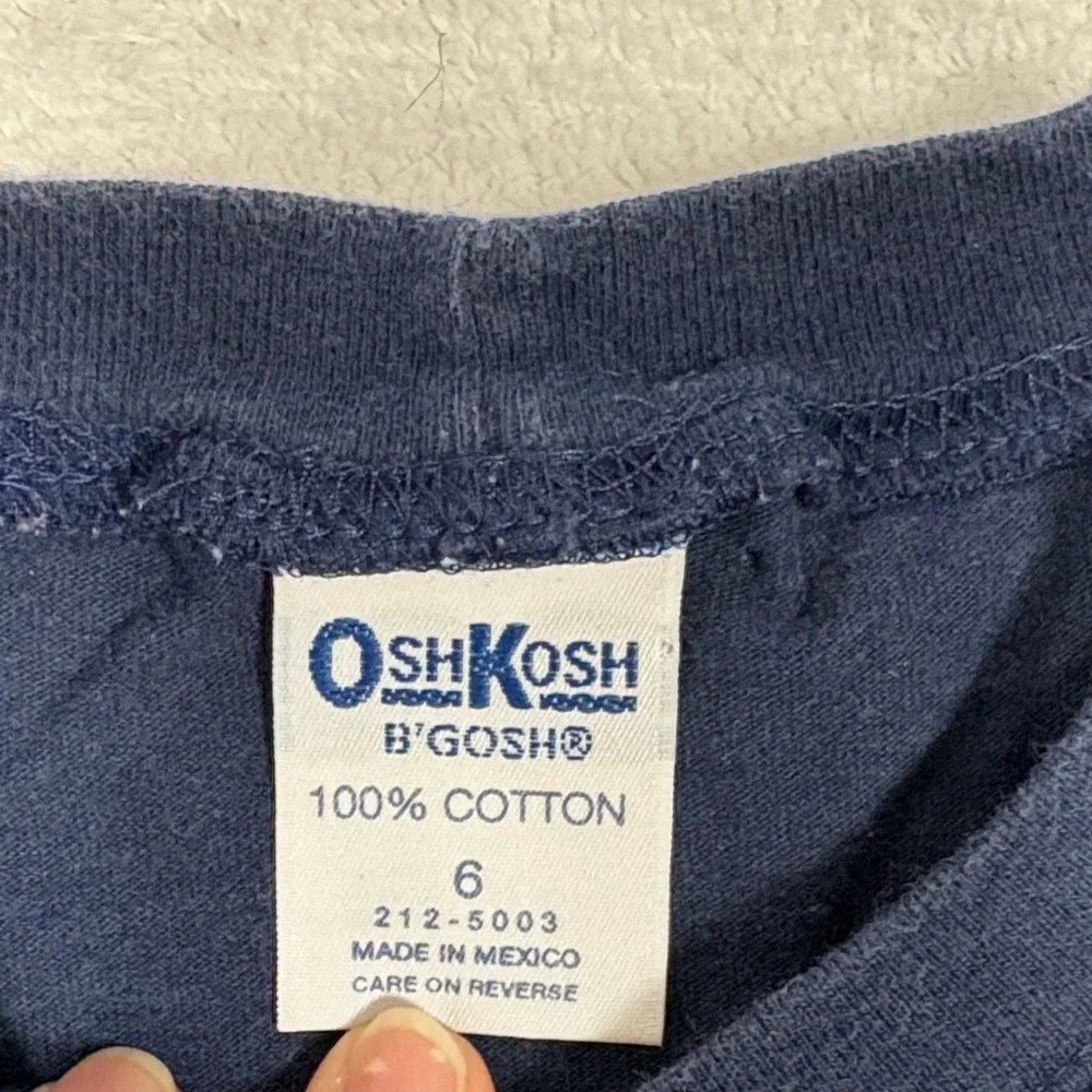 OshKosh B'gosh 90’s Navy Baseball vintage cotton Graphic Tee size 6